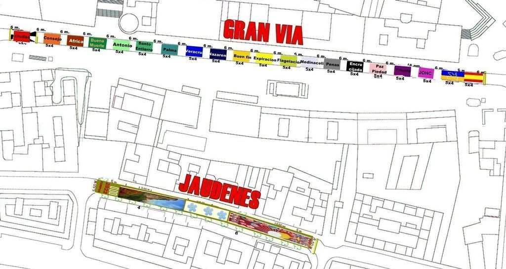 Dos grandes alfombras florales adornarán la avenida Sánchez-Prado y la calle Jáudenes para el paso mañana del Corpus