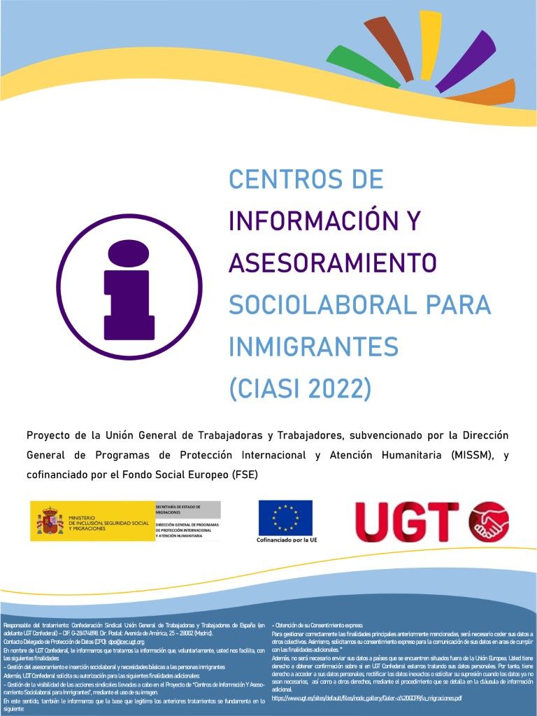 UGT sigue desarrollando el proyecto “Centros de Información y Asesoramiento Sociolaboral para Inmigrantes”
