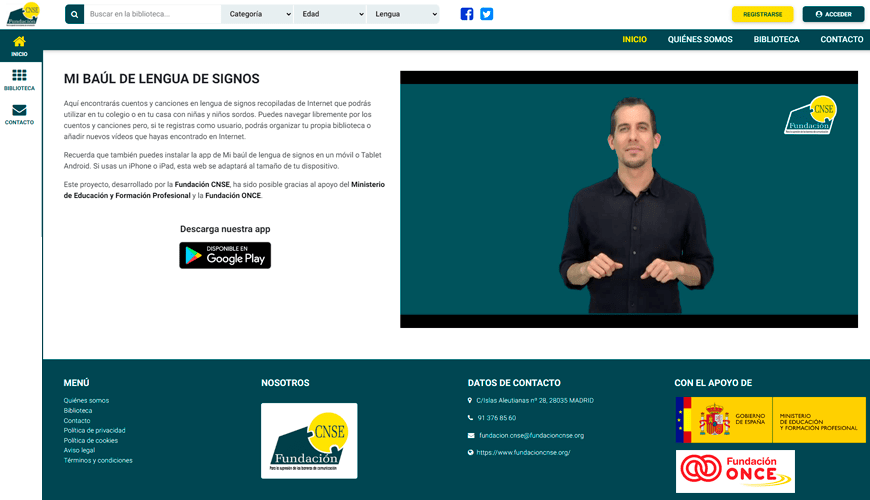 La Fundación CNSE crea un repositorio de cuentos y canciones infantiles en lengua de signos 