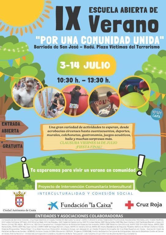 El proyecto ICI/ Cruz Roja inicia su escuela de verano bajo el lema “por una comunidad unida”