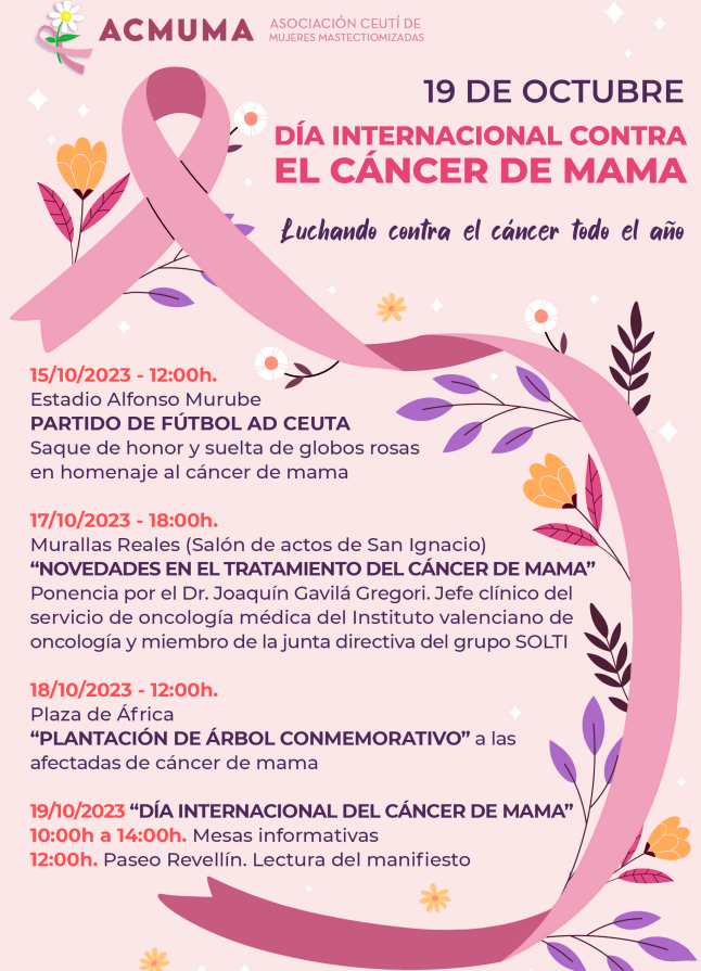 Programadas varias actividades por el Día Internacional del Cáncer de Mama