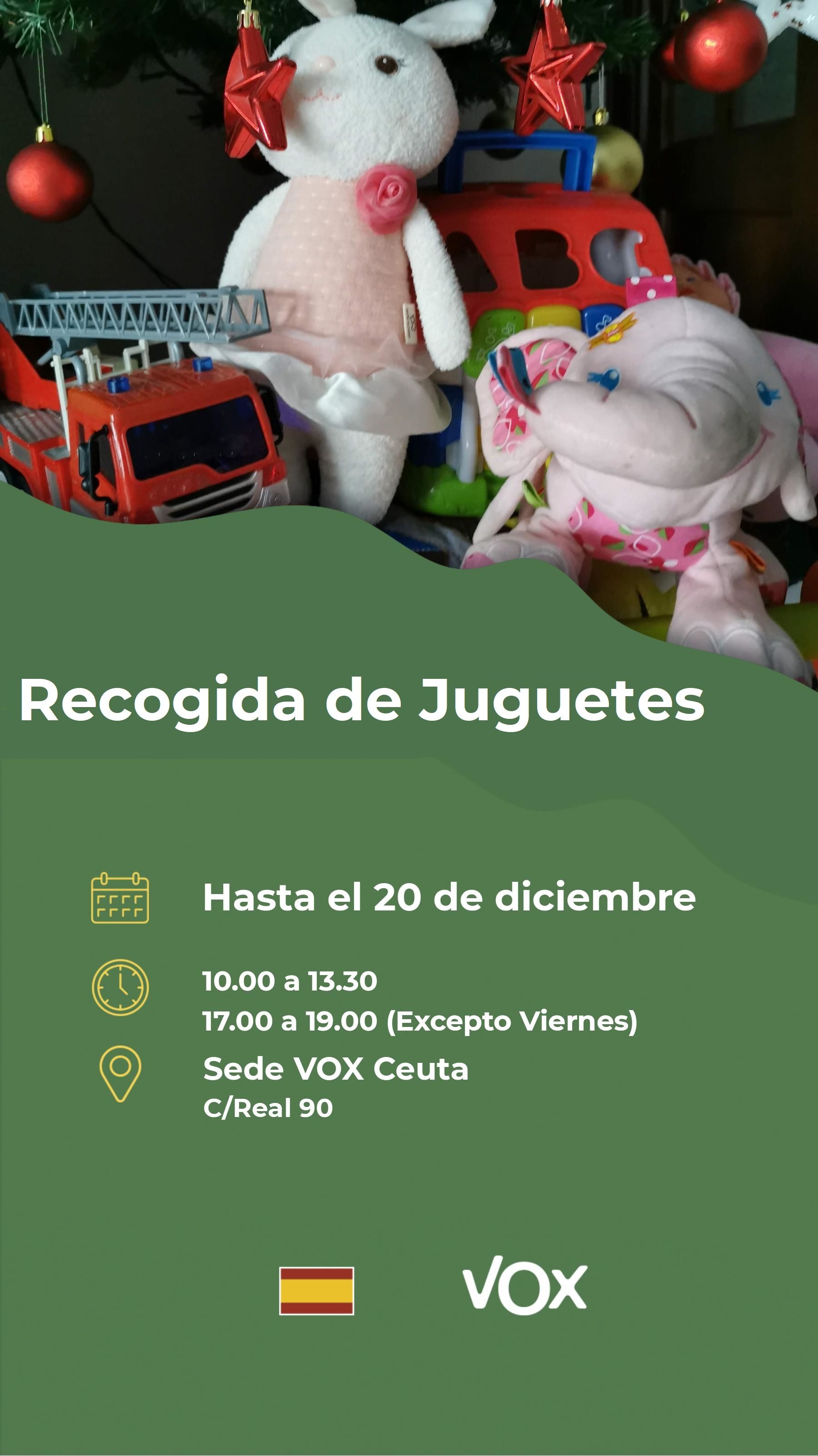 VOX inicia una campaña de recogida de juguetes por las fiestas navideñas