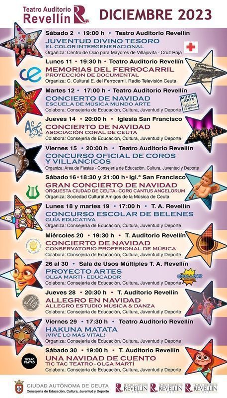 Un amplio abanico de actividades culturales para este mes de diciembre