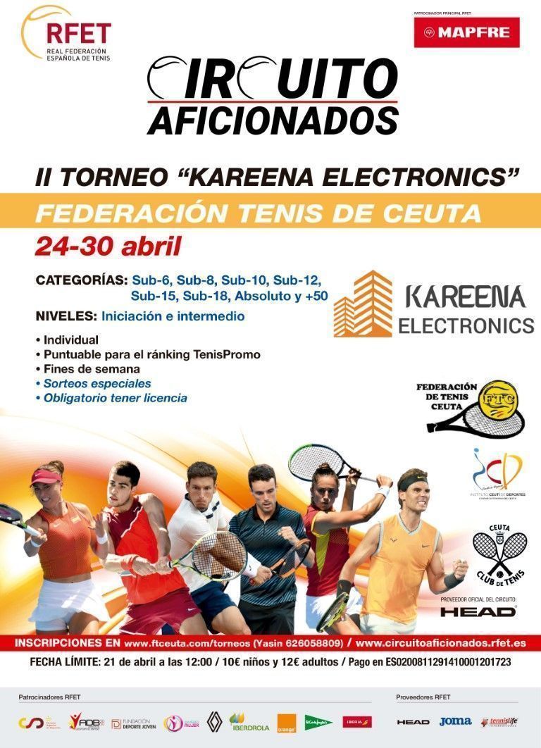 La Federación de Tenis abre la inscripción para la segunda prueba del Circuito Nacional de Aficionados