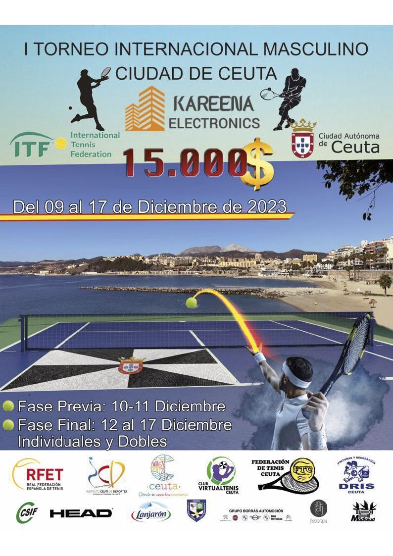 Mañana comienza el I Torneo Internacional de Tenis Masculino “Ciudad De Ceuta” IFT/WTT