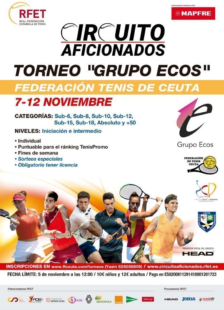 Abierta la inscripción para el IV Torneo Grupo Ecos de tenis