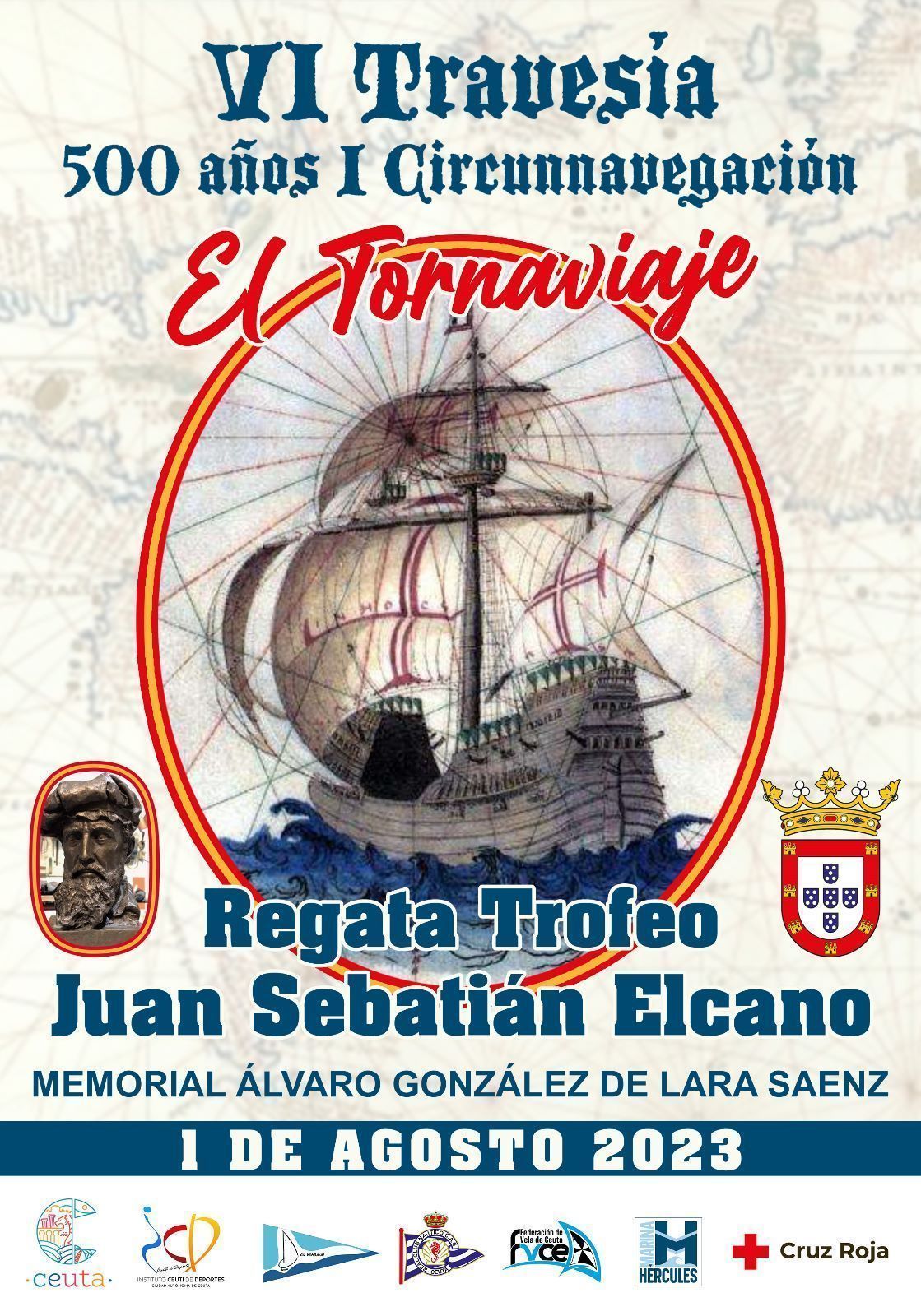 Ceuta recibe este lunes a los barcos de la VI Travesía que conmemora los 500 años de la I Vuelta al Mundo a Vela 