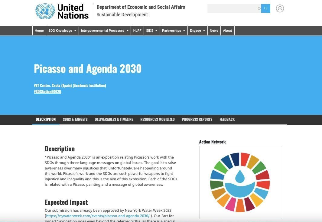 La exposición “Picasso y Agenda 2030” estará presente en Naciones Unidas