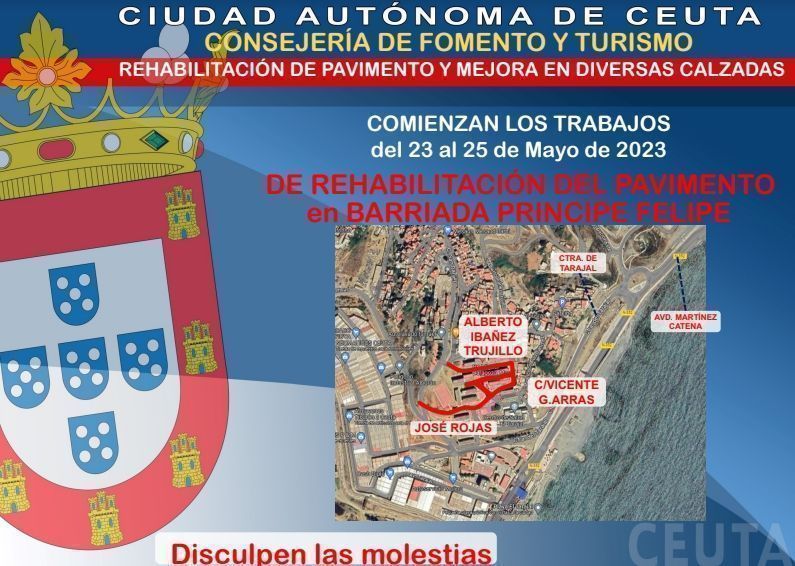 La campaña de rehabilitación del asfaltado sigue la próxima semana en Hadú y el Príncipe Felipe