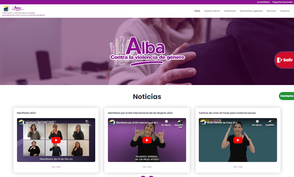 La plataforma ALBA de asesoramiento a mujeres sordas víctimas de violencia de género incorpora nuevas funcionalidades