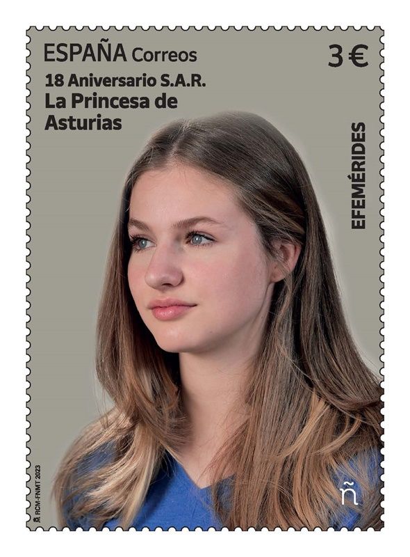 Correos emite un sello conmemorativo con motivo del 18 aniversario de la Princesa de Asturias