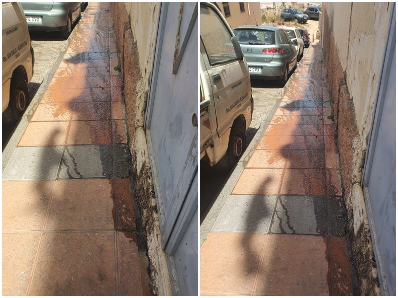 Los vecinos de calle Canalejas, indignados con un vertido que no se soluciona