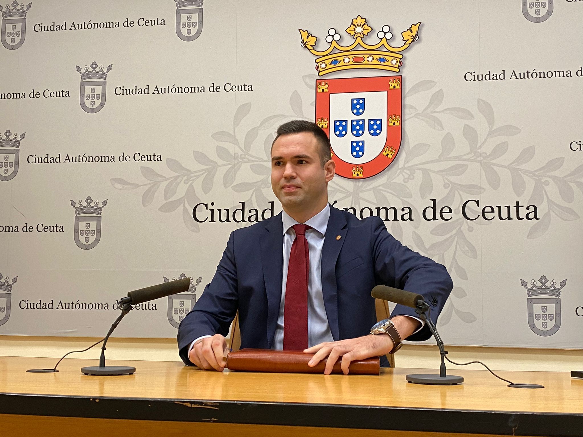 Carlos Verdejo durante la rueda de prensa de esta mañana 