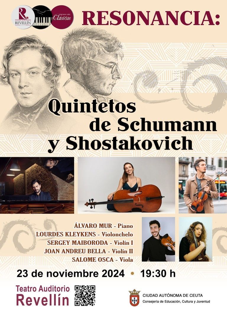 Aún quedan entradas para el concierto “Resonancia: quintetos de Schumman y Shostakovich”