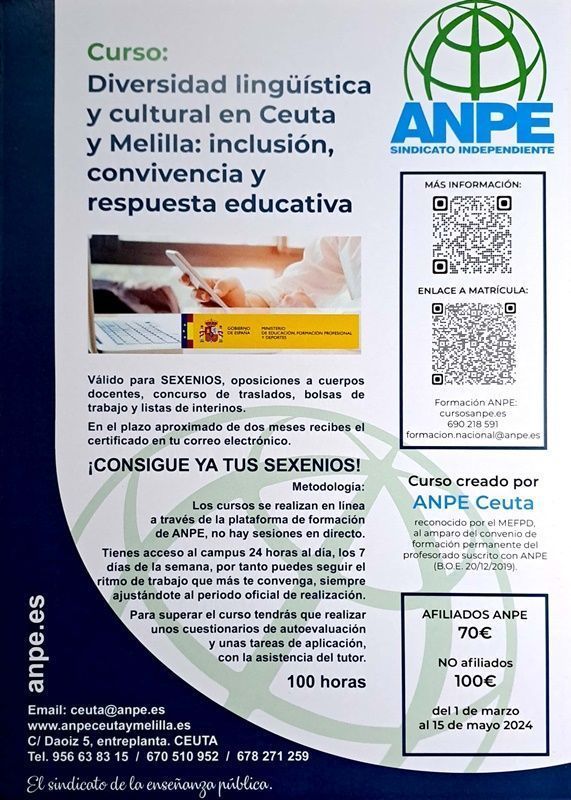 ANPE pone en marcha un nuevo curso de formación para docentes