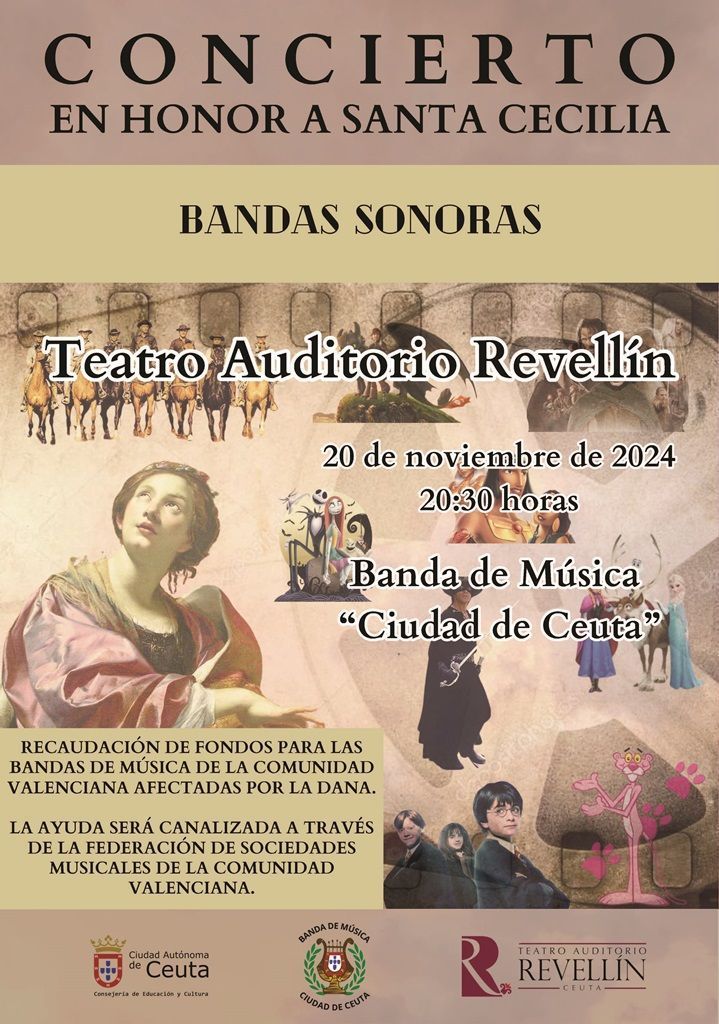 La Banda de Música Ciudad de Ceuta ofrecerá el próximo miércoles su tradicional concierto en honor a Santa Cecilia