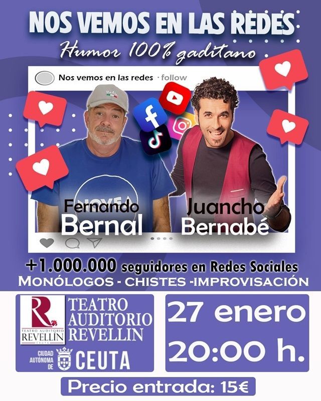 “Nos vemos en las redes”: 90 minutos de risas aseguradas