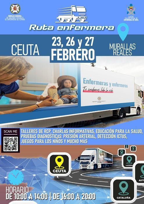 La mayor campaña de visibilidad enfermera llega a Ceuta para promover los hábitos saludables