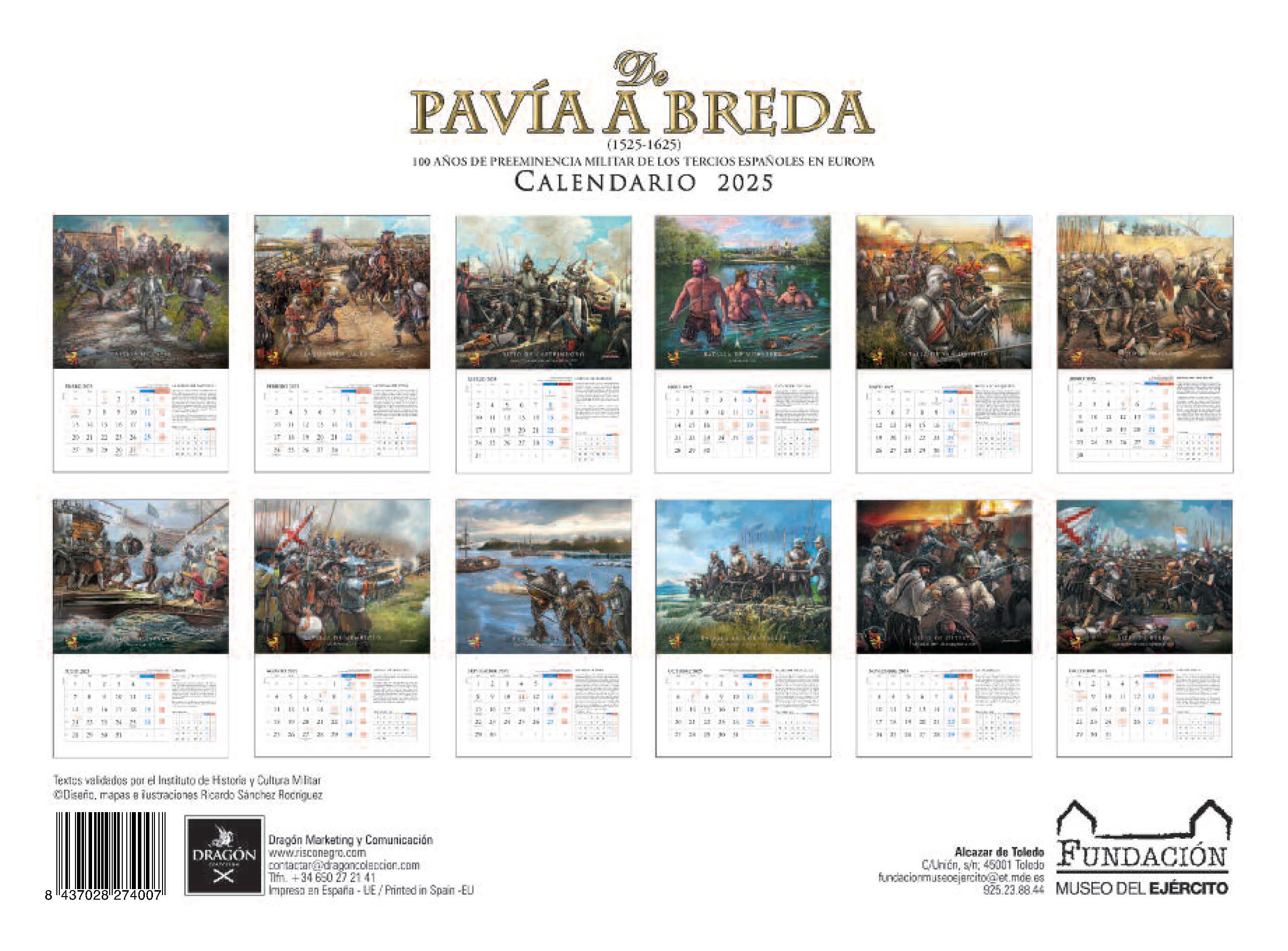 El Ejército de Tierra lanza su calendario para el año 2025