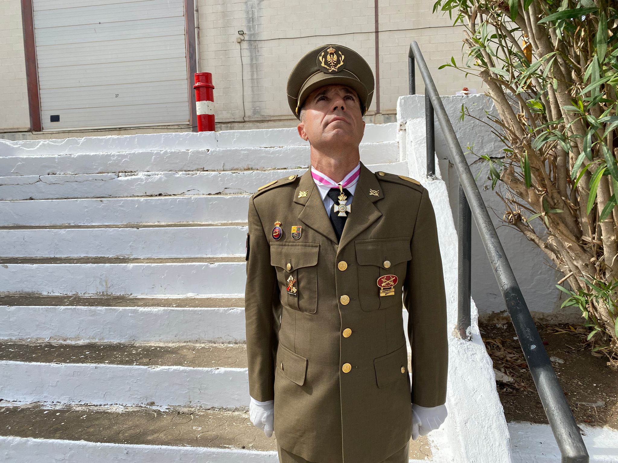 Militar durante el acto