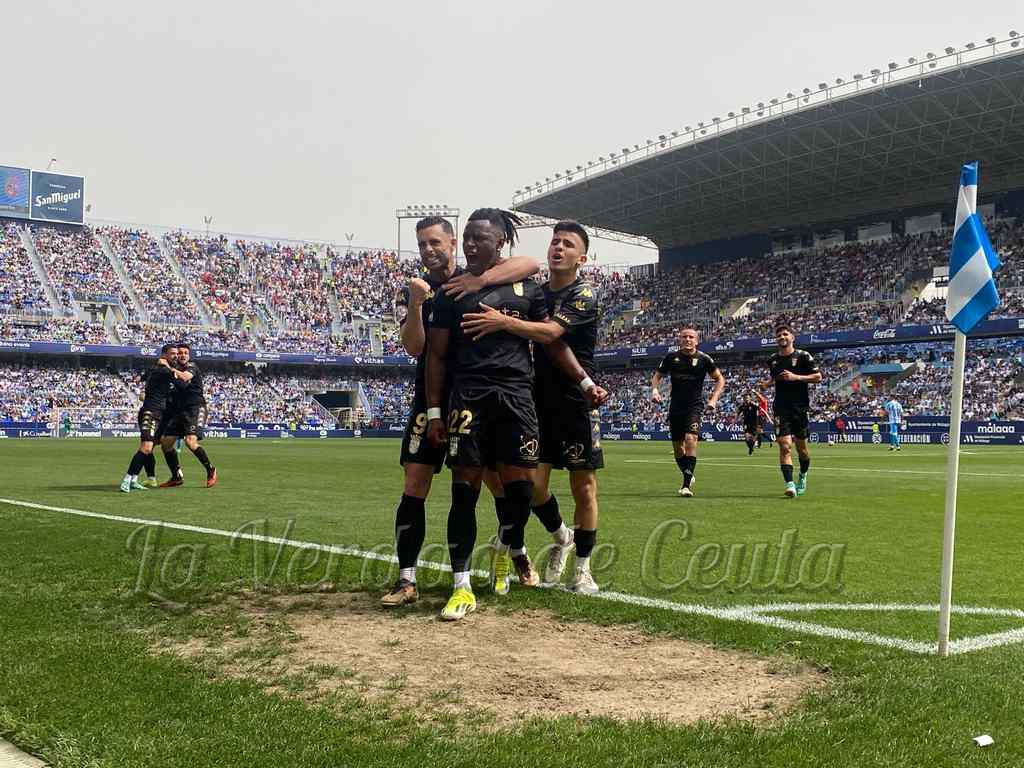 La AD Ceuta y el Málaga CF empatan en un vibrante encuentro en La Rosaleda (1-1)
