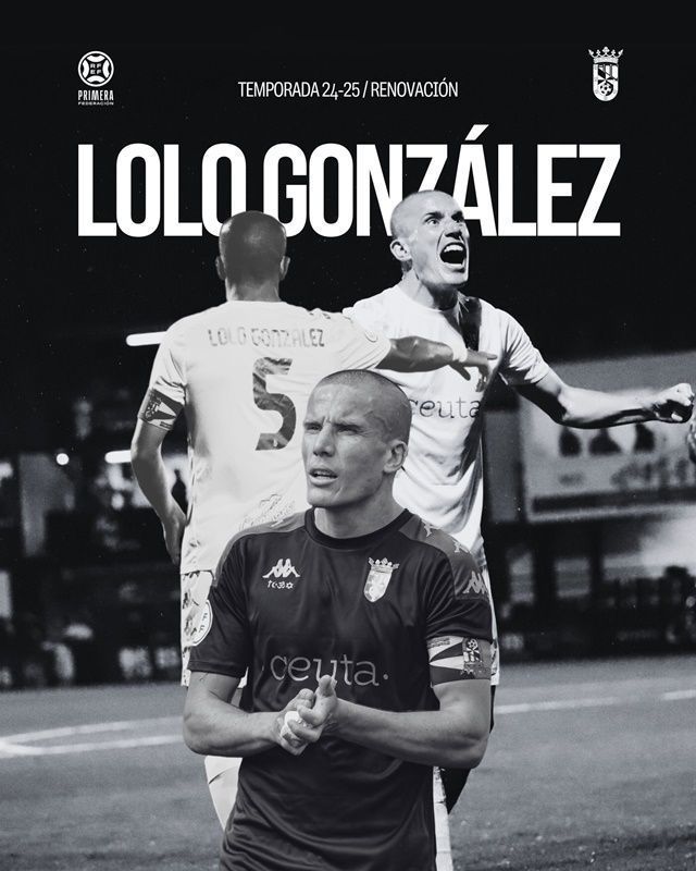La AD Ceuta FC renueva a Lolo González  