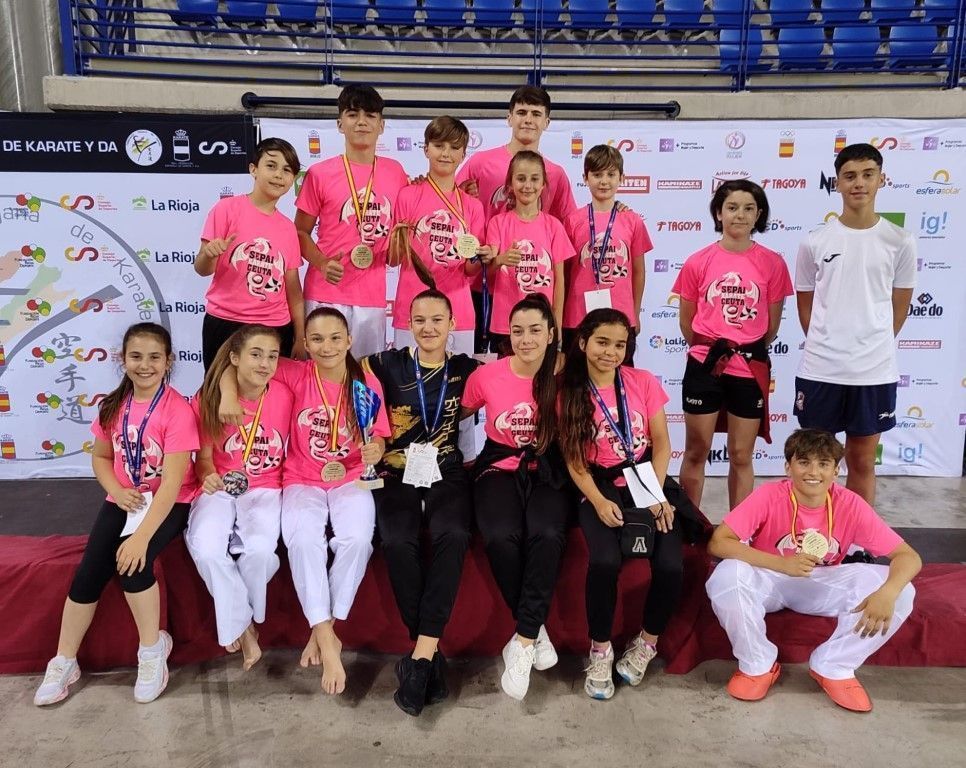 Éxito del kárate ceutí en el Campeonato de España de Clubes por Equipos