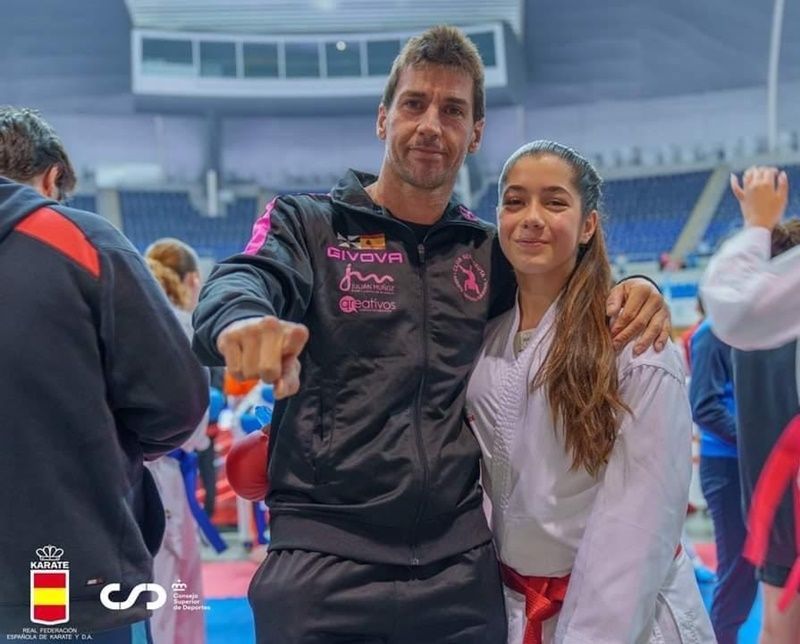 Candela Muñoz, cerca del podio en la Liga Nacional Cadete de Karate