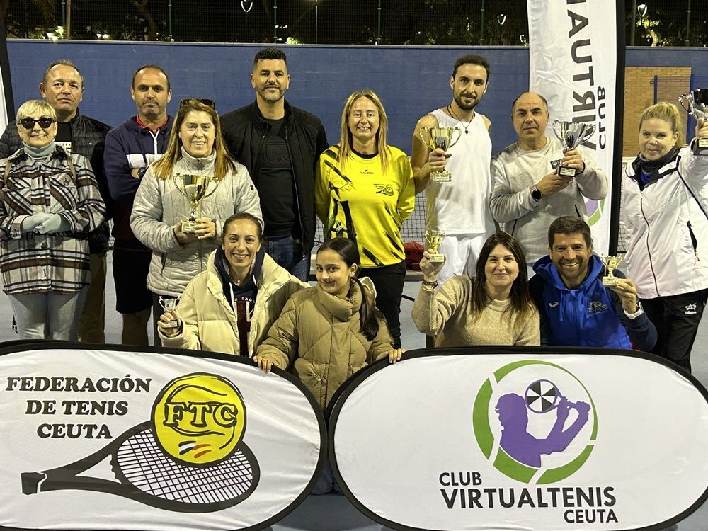 La Federación de Tenis de Ceuta y el Club Virtual Tenis celebró un torneo de tenis para adultos
