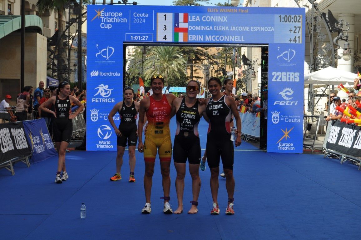 La francesa Coninx vence al sprint a la española Pintanel en la Copa de Europa de triatlón en Ceuta