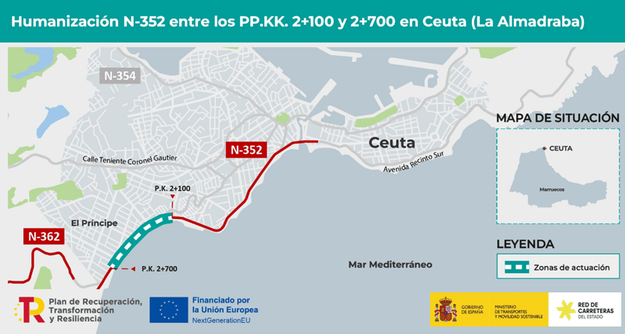 Transportes adjudica por 3,5 millones de euros las obras de la carretera de la Almadraba