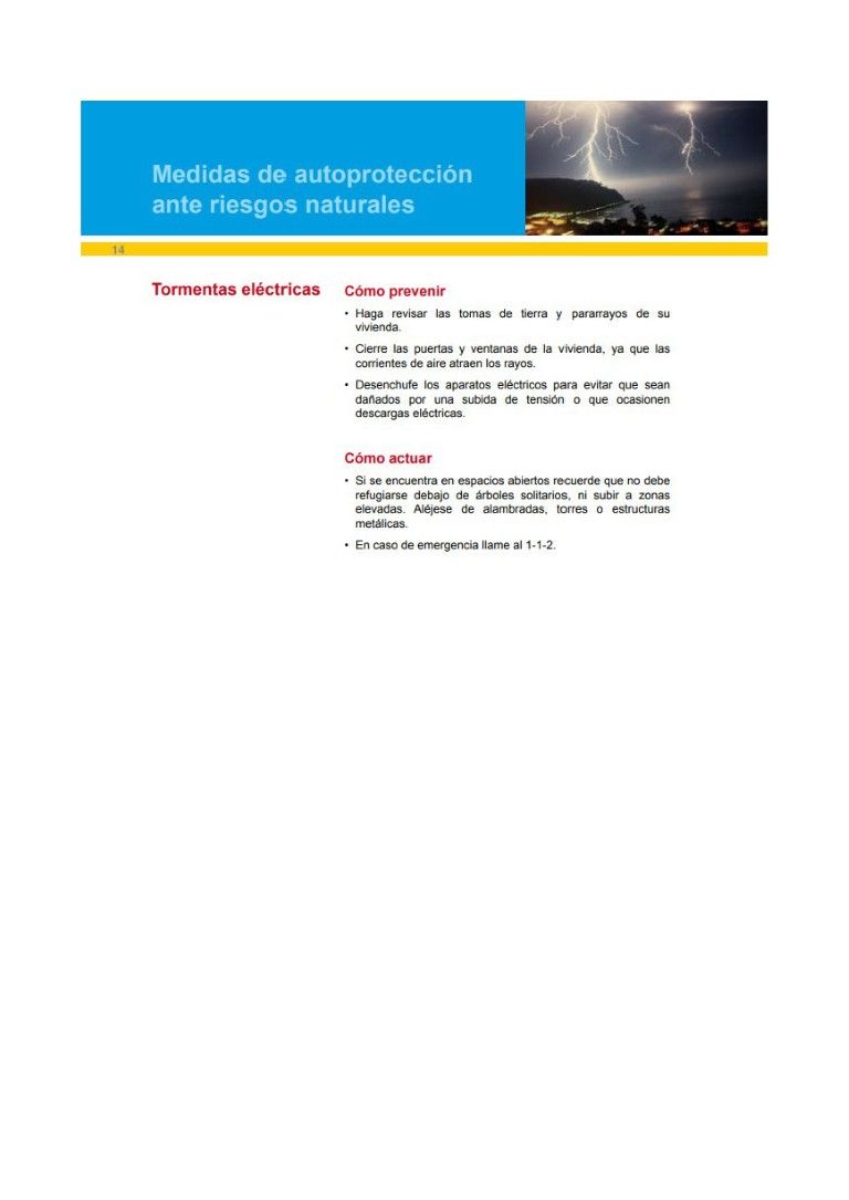 RECOMENDACIONES POR LLUVIAS SEVERAS PROTECCION CIVIL CEUTA Página 3