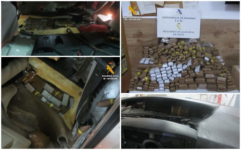 La Guardia Civil interviene un vehículo con más de 135 kgs de resina de hachís