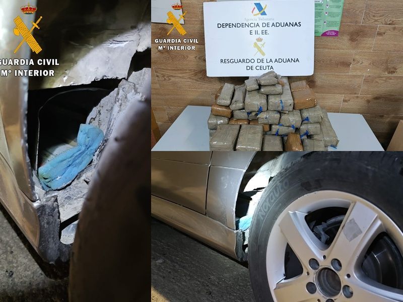 La Guardia Civil interviene 45 kilos de resina de hachís en un vehículo que pretendía embarcar hacia Algeciras