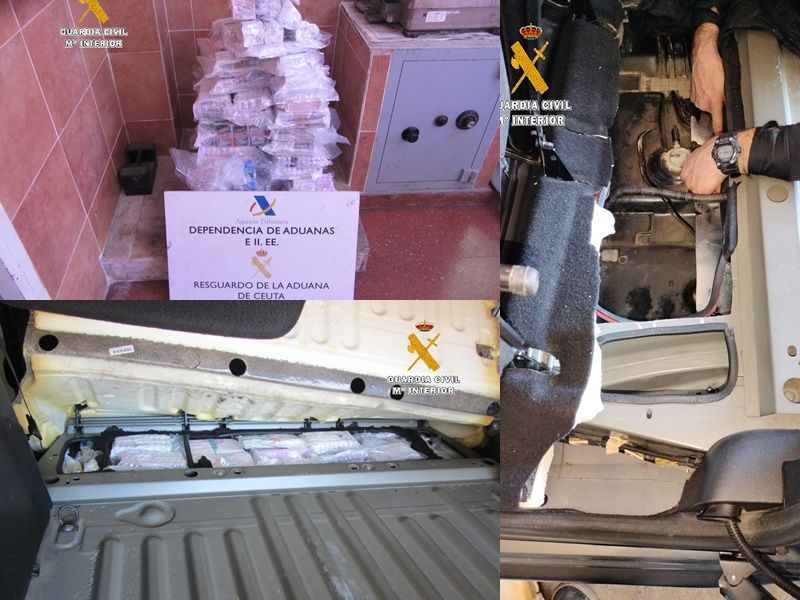 Detenido un ceutí en el puerto con cerca de 49 kilos de hachís oculto en una furgoneta