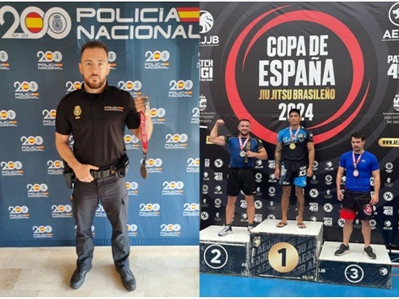 Un policía nacional en prácticas destinado en Ceuta, subcampeón nacional de jiu jitsu y grapling