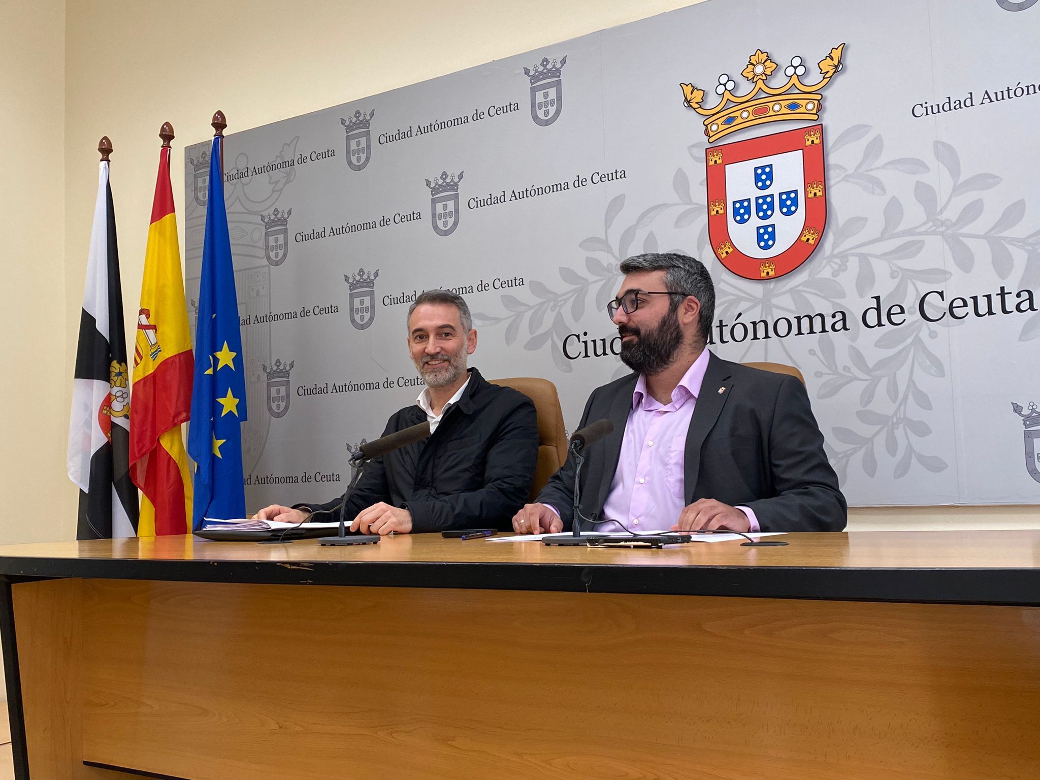 Sebastián Guerrero y Melchor Leoón durante la rueda de prensa