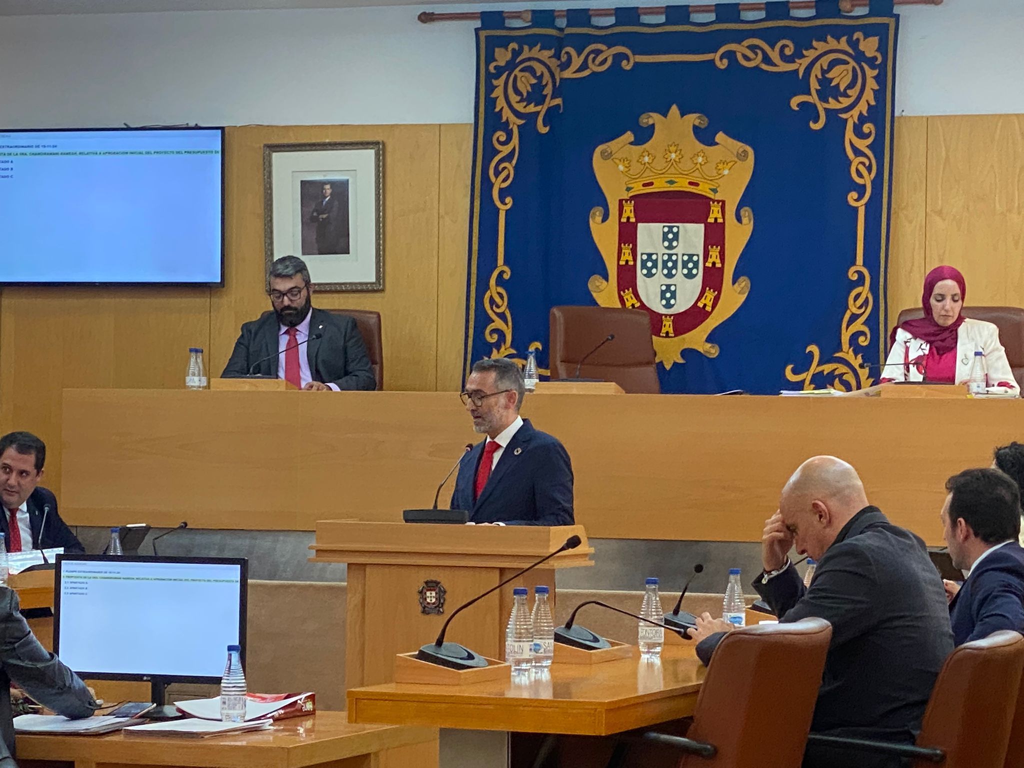 Sebastián Guerrero durante su intervención en la sesión de esta mañana