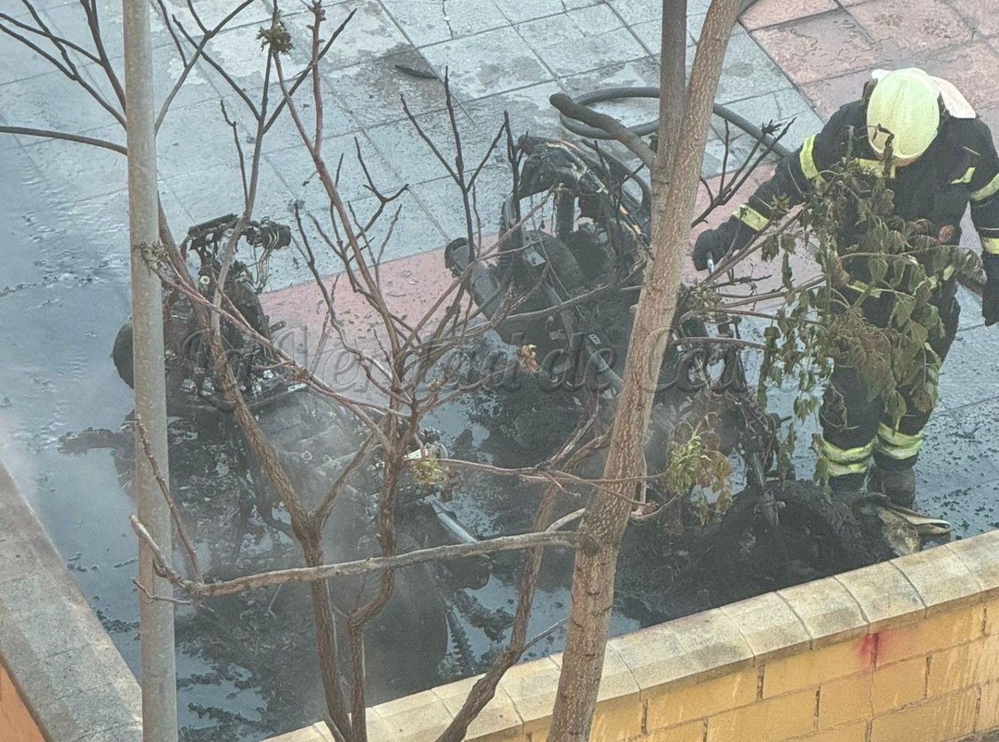 Incendio motos Avenida Espana 4