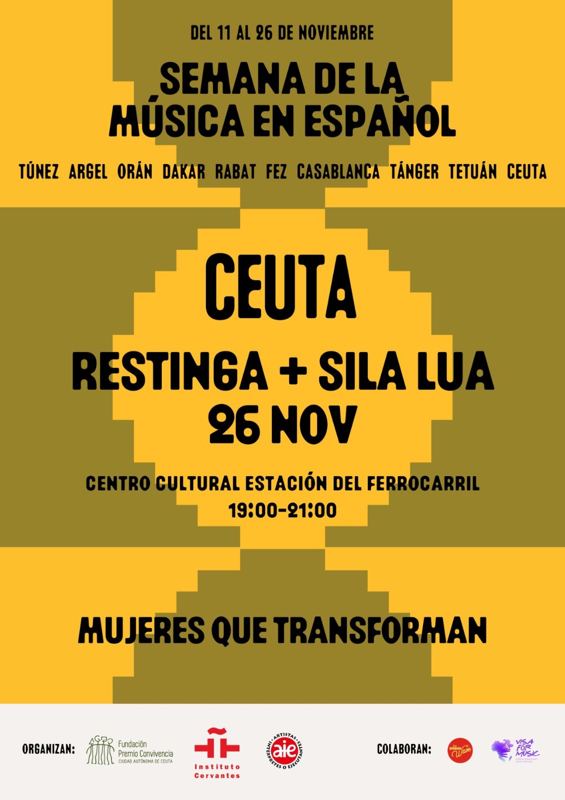 La Fundación Premio Convivencia trae a Ceuta la “Semana de la Música en Español” con Sila Lúa y Restinga