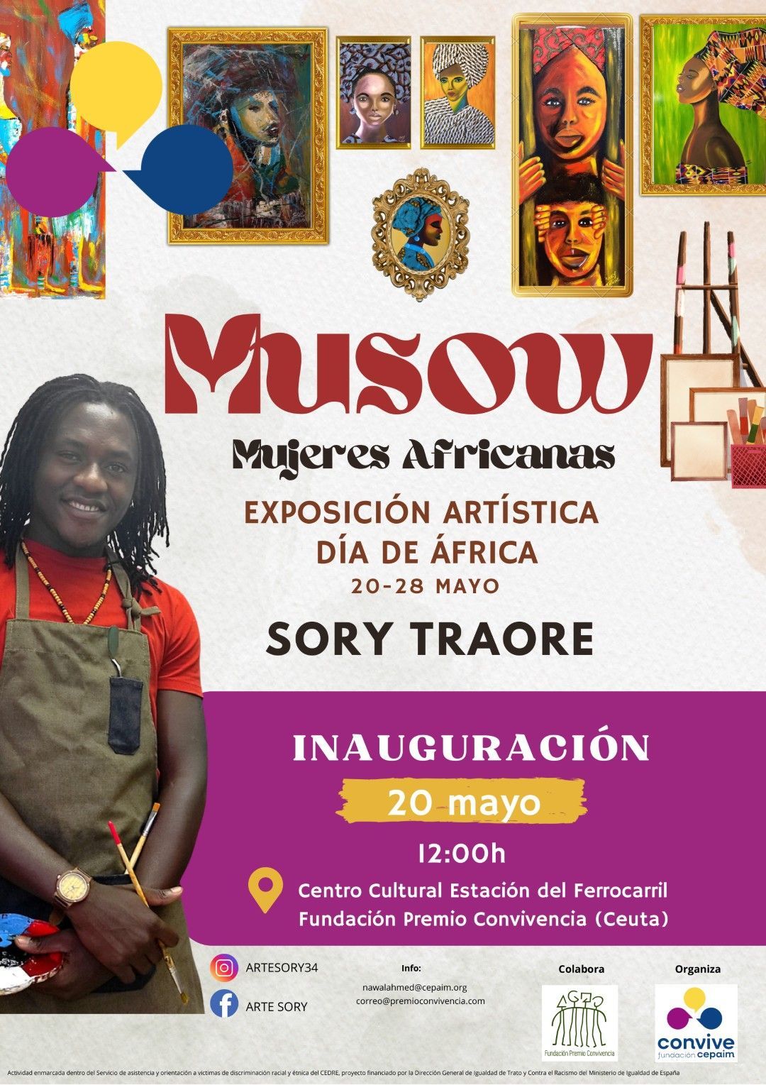 Premio Convivencia y CEPAIM traen a Ceuta una exposición de Sory Traoré