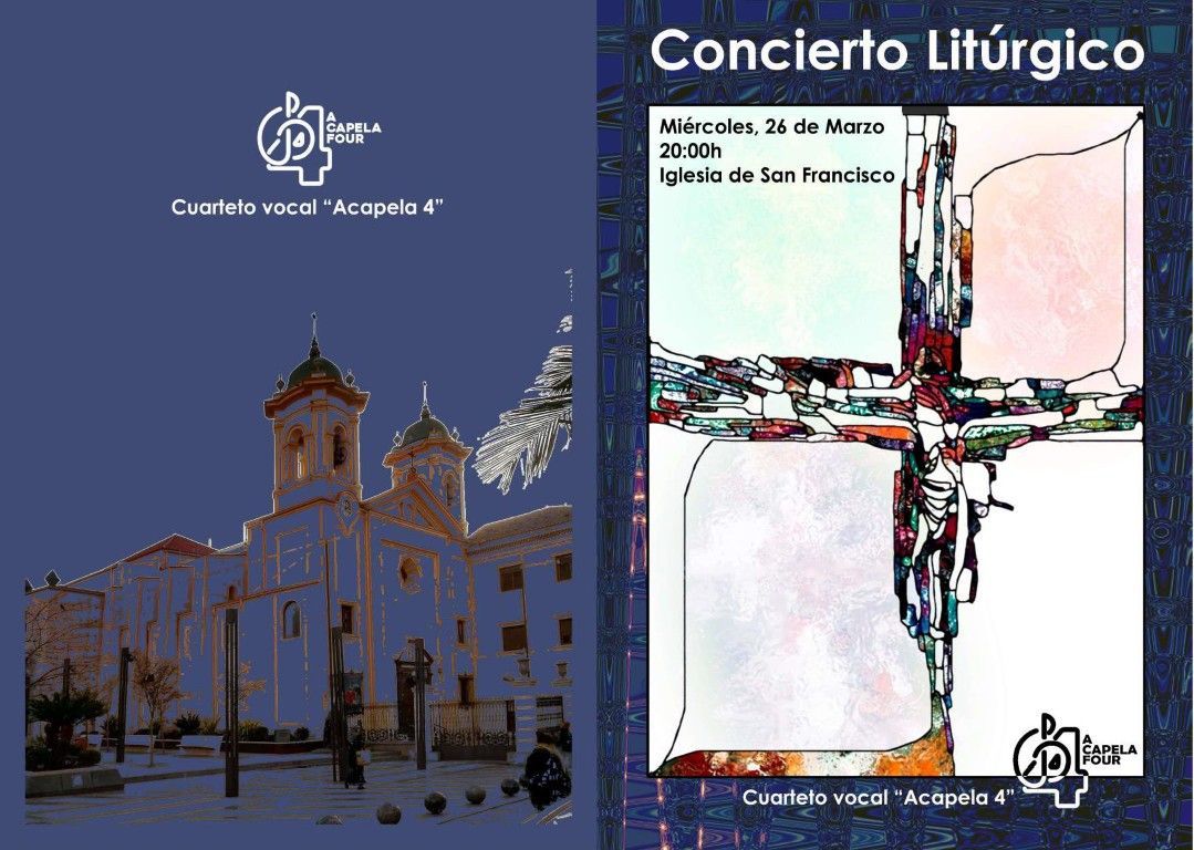 Este miércoles la iglesia de San Francisco acoge un concierto sacro de la asociación vocal Acapela4