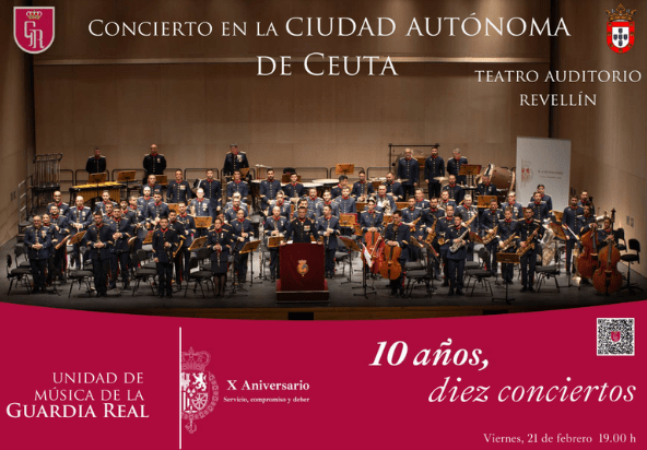 La Unidad de Música de la Guardia Real ofrece mañana un concierto en el Revellín