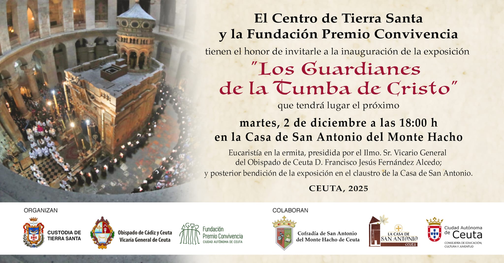 La Fundación Premio Convivencia trae a Ceuta la exposición fotográfica “Guardianes de la Tierra Santa”