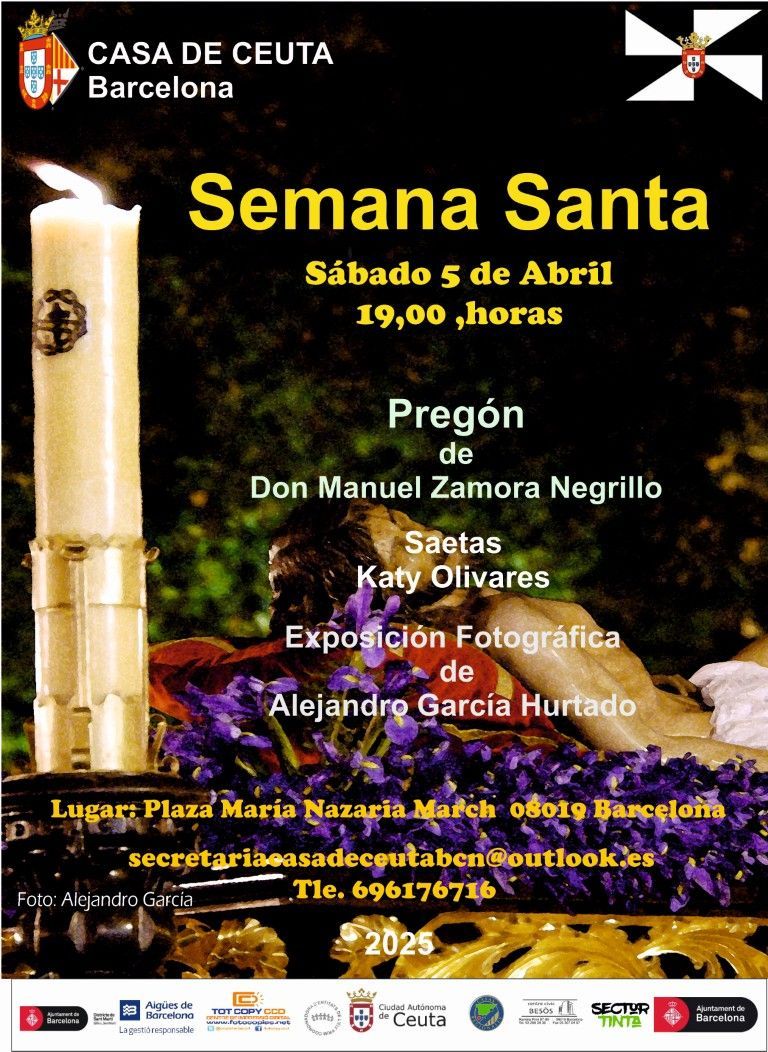 La Casa de Ceuta en Barcelona presentará su Cartel de la Semana Santa 2025