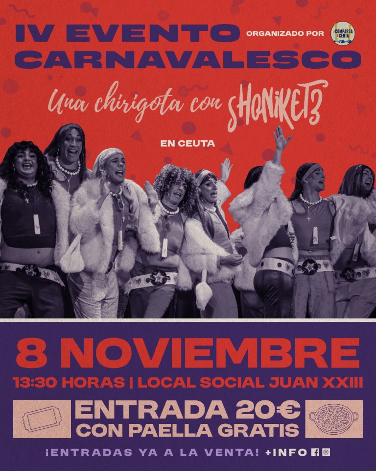 El próximo sábado se celebra el IV Evento Carnavalesco en Ceuta