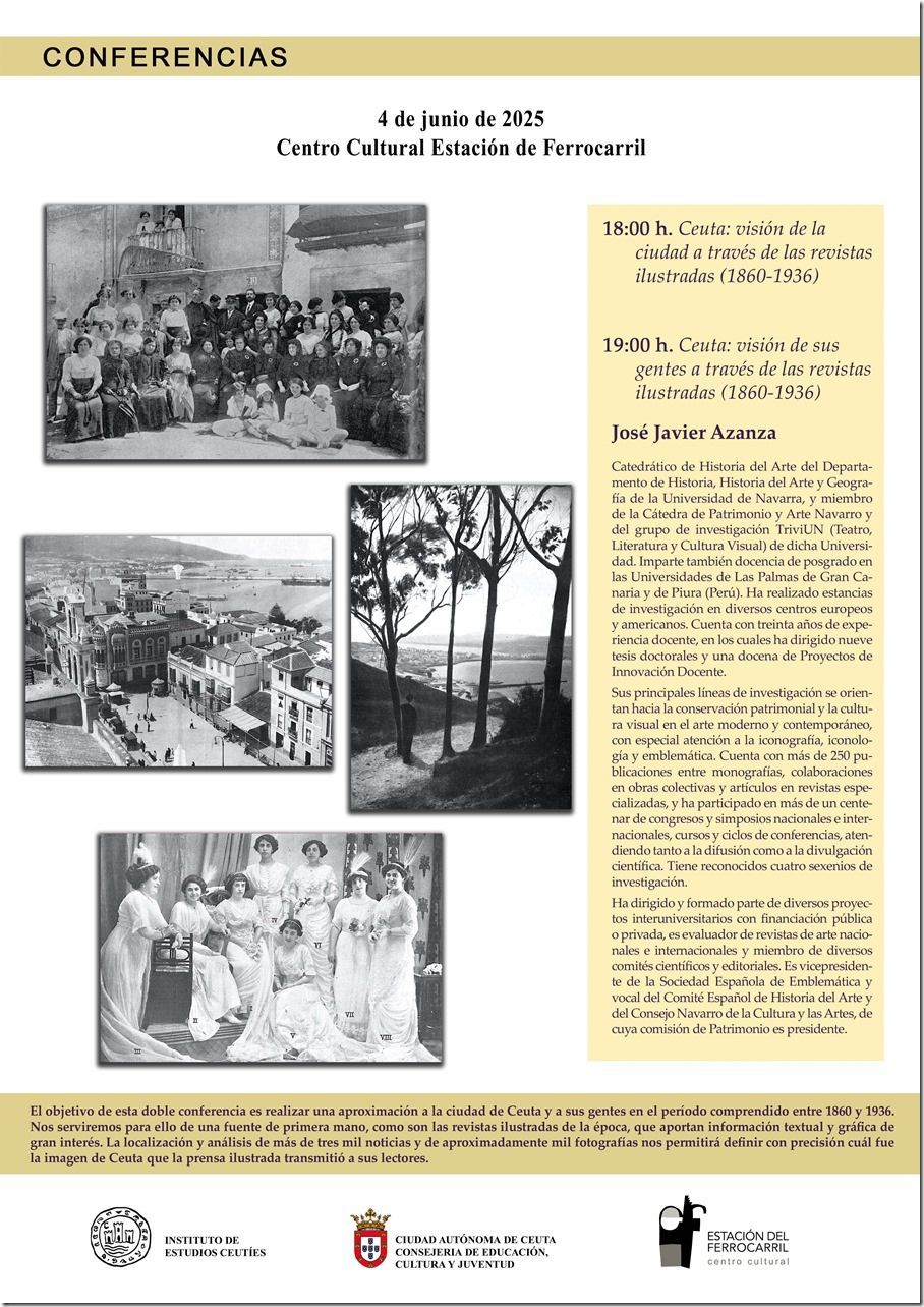 El IEC organiza una doble conferencia para el próximo miércoles sobre la historia de Ceuta