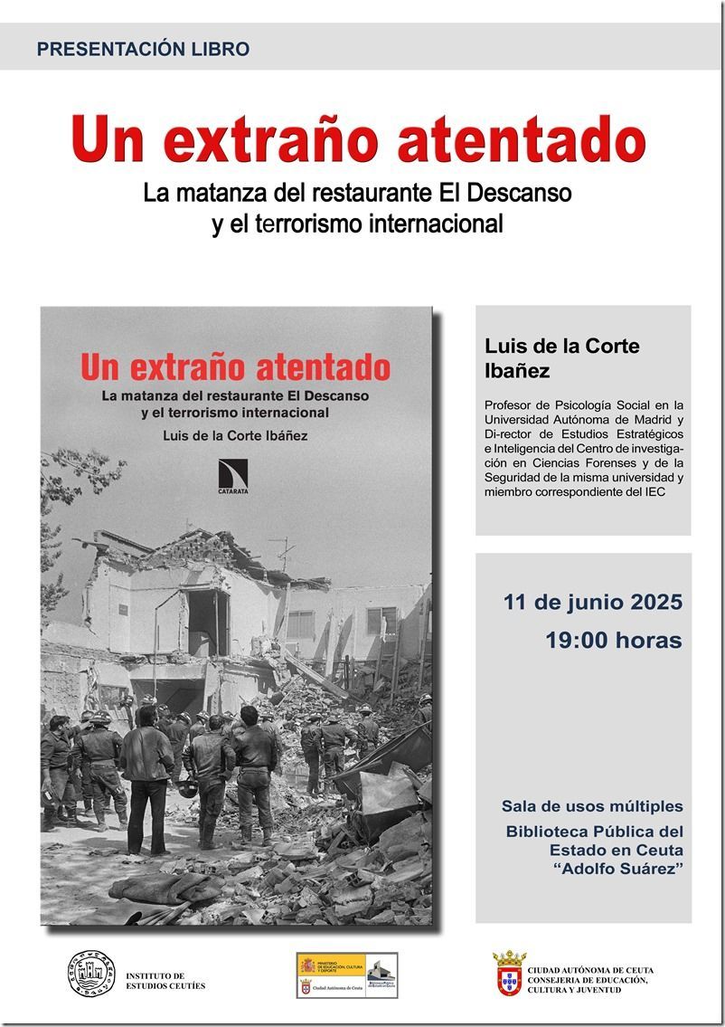 El IEC programa la presentación del libro “Un extraño atentado” para la próxima semana