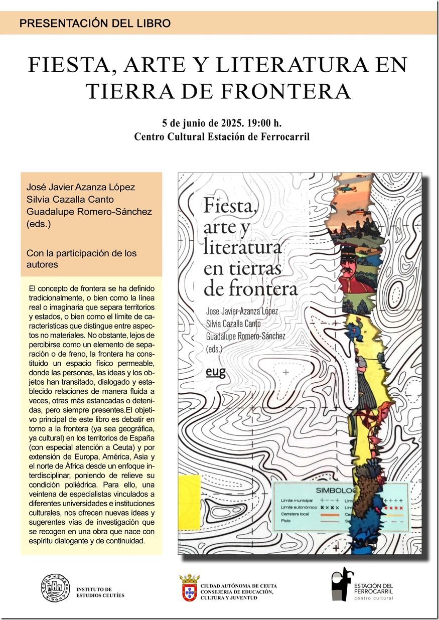El IEC programa para este jueves la presentación del libro “Fiesta, arte y literatura en tierra de frontera”