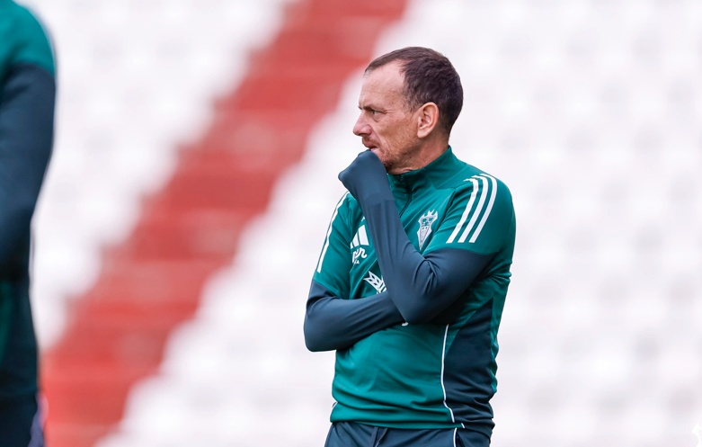 Alberto González: el Ceuta ha sabido manejar el tiempo, sobre todo en la segunda parte. Imagen: Albacete Balompié